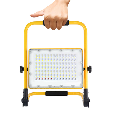 Yellow Rechargeable Portable LED Work Light Foldable 2000 Lumen 48w 85w 90w 7 Inch