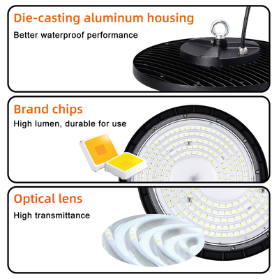 IP65 SMD 200W UFO LED High Bay Light Industrial Workshop Highbay Lighting