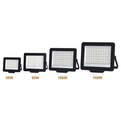 100 Watt Outdoor Solar Powered Flood Light Heat Dissipation Shell  170lm/w