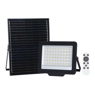 100 Watt Outdoor Solar Powered Flood Light Heat Dissipation Shell  170lm/w