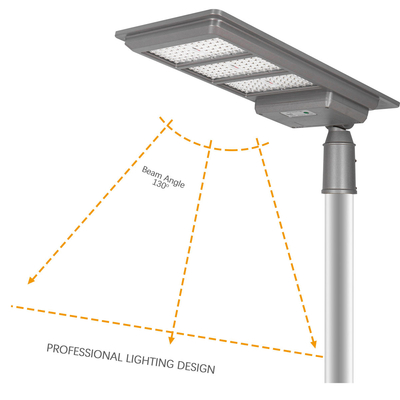 IP65 All In One Solar LED Street Light Monocrystalline Solar Panel 34000lm PC Lens