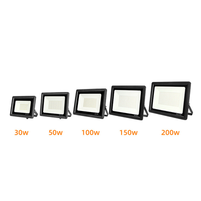 Tempered Glass Lens 80-90lm/W 200W LED Flood Lights High Lumen Adjustable 180 Degree