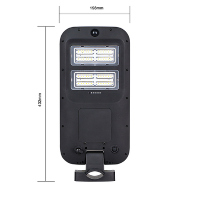 Smart Integrated Solar Street Light 100W Slim ABS Body Radar Sensor 30° Beam Angle