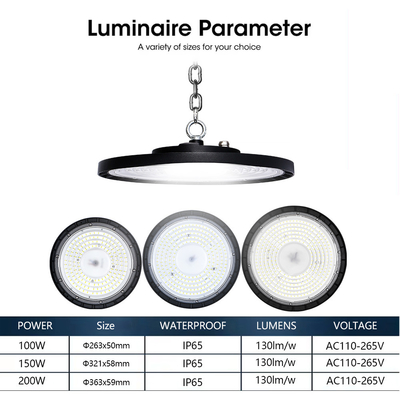 KCD Highbay Light Industrial White 100w 120w 150w 200w 300w 400w UFO LED Linear Industrial Led Round High Bay Light