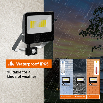 Security Spotlight IP65 Waterproof Hot Sale Led Flood Light Aluminum Housing With Motion Sensor For Garden Street Wall