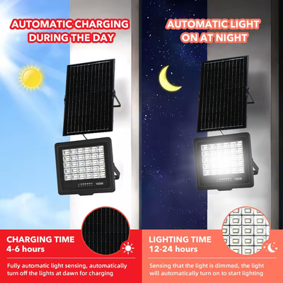 KCD Outdoor Remote Control Projector Cheap Solar Sensor Floodlights Solar Powered 50w 100w 200w LED Flood light