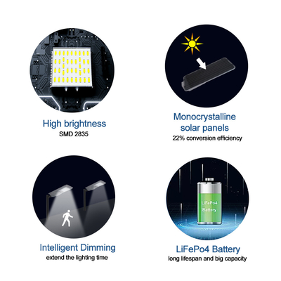 KCD Energy Saving Remote Controller 400w 500w IP65 Waterproof outdoor All In One Solar Light LED Street Light