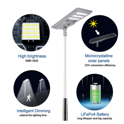 KCD New Outdoor Waterproof 60w 80w 100w 120w Integrated All In One Led Solar Street Light