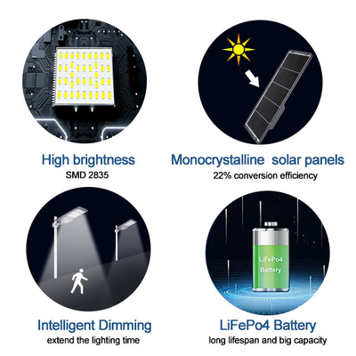 1000w 5000w All In One LED Solar Para Exterior 500w 90w 300w 100w Street Light