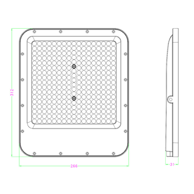 outdoor 200W LED floodlight IP65waterproof AC160-265V 170lm/W gray color aluminum