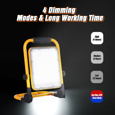 High-Brightness Portable LED Work Light Aluminum Alloy Body IP65 Waterproof For Workshops  Warehouses Construction Sites
