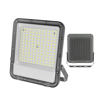 100W 10,000LM LED Flood Light with Precision Lens - Super Bright Spotlight,Gray color IP65 Waterproof，New 2025 Model for outdoor use