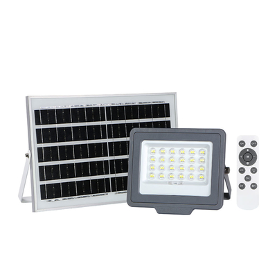 CRI80 6500K 50 W Solar Outdoor Flood Lights Gray ABS LiFePO4 High Efficiency