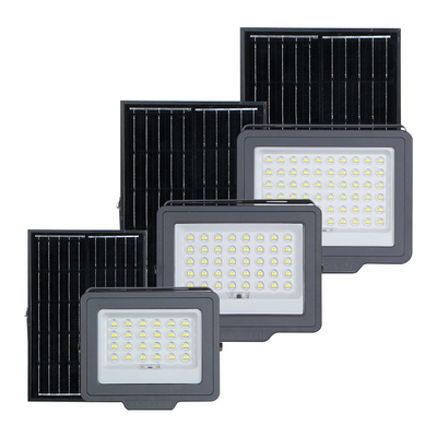 CRI80 6500K 50 W Solar Outdoor Flood Lights Gray ABS LiFePO4 High Efficiency
