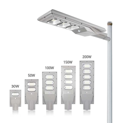 100 W 200 W 300 W Solar Powered LED Street Lights SMD2835 LiFePO4 Battery