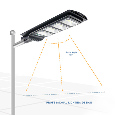 120w High Power LED Solar Street Light All In One 6500K Smd 2835 Streetlight LiFePO4 20Ah Battery