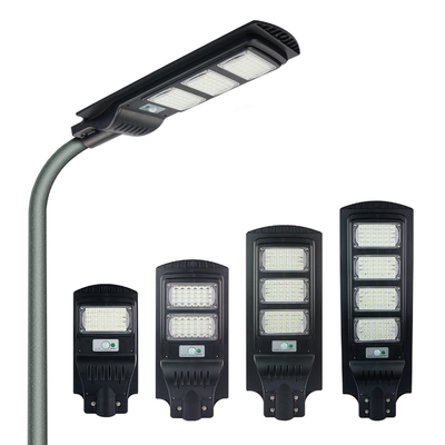 IP65 Outdoor High Power All In One Led Solar Street Light Aluminum Durable Pole IK10 Protection with Solar Panel