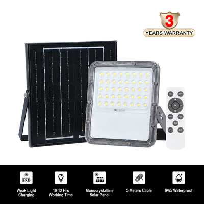 100w 200w RGB Wall Mounted Solar LED Flood Light For Stadium Rechargeable IP66 Waterproof