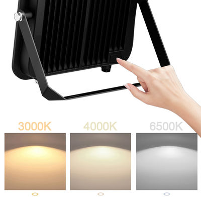 3CCT Selectable LED Flood Light with 180° Adjustable Angle and IK07 Impact Resistant for Outdoor Use