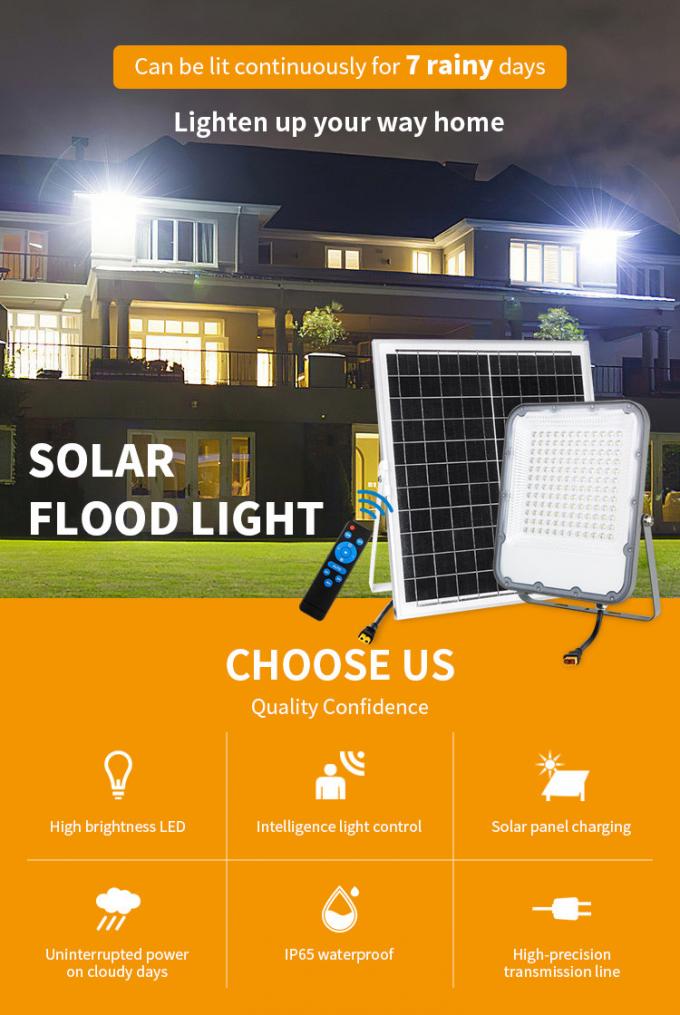 100 Watt Solar Outdoor Flood Lights Garden Integrated Sensor Automatic ...