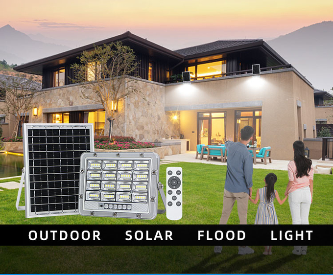 Đèn pha LED chạy bằng năng lượng mặt trời SMD với cảm biến Sân vận động Sân thể thao 20W 60W 0