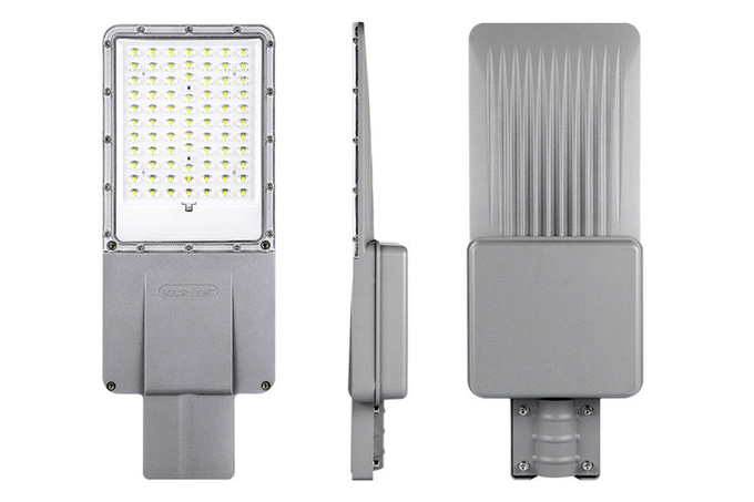 Thiết kế nhôm Cảm biến chuyển động tách biệt DC 100W 200W 300W 400W IP66 Đèn đường ngoài trời chạy bằng năng lượng mặt trời Đèn đường Led 1