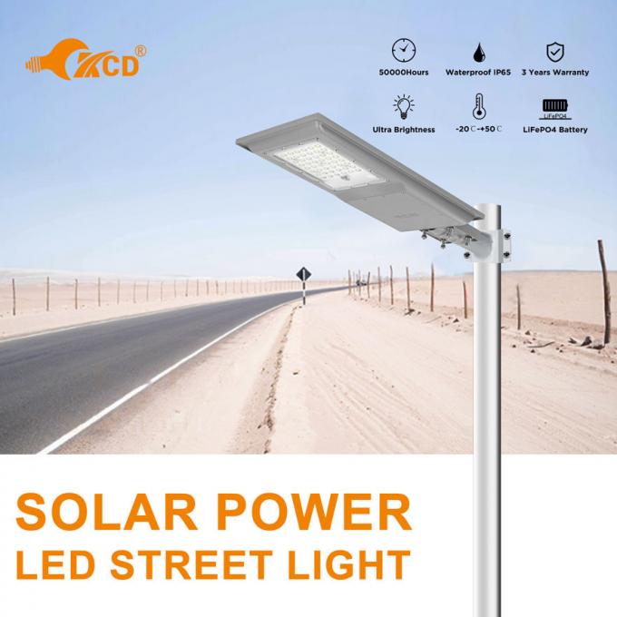 SMD2835 Solar Powered LED Street Lights Waterproof Slim Body 170lm/W ...