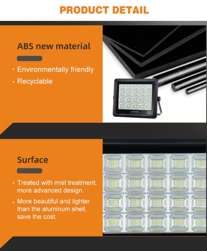 30W 50W 100W 300W 500W LED Solar Floodlight Outdoor IP65 Flood Light