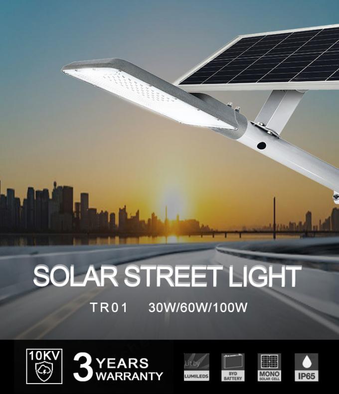 170lm/w 20w Solar Powered LED Street Lights With Auto Intensity Control